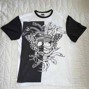 Crooks & Castles‎ T-Shirt Half Skull Medusa Short Sleeve Tee
